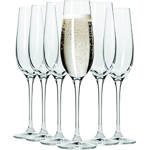Champagne Flute Wine Glass Set of 6