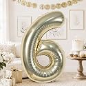 40 Inch Champagne Gold Numbers Balloons 0-9, Self Inflating Light Gold Foil Number 0 Helium Balloon for Boy Girl, Big Digit 0 Balloons for Women Men 12 40 50 60 70 80 100 Birthday Party Decorations