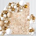 Champagne Shimmer Wall Backdrop Sequin Panels 3ftx4ft Glitter Party Backdrop for Bridal Shower Birthday Decorations Bachelorette Party Supplies