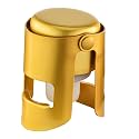 Champagne Stoppers with Stainless Steel Champagne Saver with Food Grade Silicone Leak proof Keep Fresh Suitable for Champagne, Cava, Prosecco and Sparkling(Gold, 1 Pack)