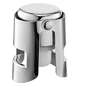 Champagne Stoppers with Stainless Steel Champagne Saver with Food Grade Silicone Leak proof Keep Fresh Suitable for Champagne, Cava, Prosecco and Sparkling（Silver，1Pack）