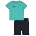 Champion Boys 2 Piece Short Sleeve Shirt and Mesh Shorts Sets