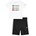 Champion Boys 2 Piece Short Sleeve Shirt and Mesh Shorts Sets