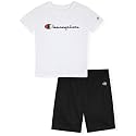 Champion Boys 2 Piece Short Sleeve Shirt and Mesh Shorts Sets