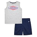 Champion Boys 2 Piece Short Sleeve Shirt and Mesh Shorts Sets