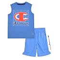 Champion Boys 2 Piece Short Sleeve Shirt and Mesh Shorts Sets