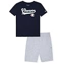 Champion Boys 2 Piece Short Sleeve Shirt and Mesh Shorts Sets