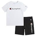 Champion Boys 2 Piece Short Sleeve Shirt and Mesh Shorts Sets