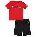 Champion Boys 2 Piece Short Sleeve Shirt and Mesh Shorts Sets