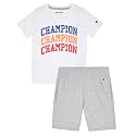 Champion Boys 2 Piece Short Sleeve Shirt and Mesh Shorts Sets