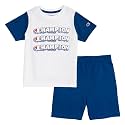 Champion Boys 2 Piece Short Sleeve Shirt and Mesh Shorts Sets