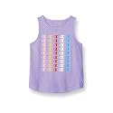 Champion Girls' Tank Top, Girls' Tank, Cotton-Rich Girls' Tank, Stacked Rainbow C Logos