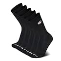 Champion Men's Cushioned Crew Socks 5-Pack - Moisture-Wicking Athletic Crew Socks with Arch Support (Sizes 6-12)