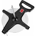 Champion Sports Open Reel Measure Tape, 330 ft, 100 Meters, with Metal Spike, Hand Crank- for Track and Field, Long Jump - Durable, Dual-Sided Measuring Reel with Feet and Meters (Pack of 12)