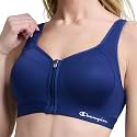 Champion Women's Sports Bra, Motion Control Front-Zip, High-Impact Maximum Support, Breathable, Moisture-Wicking
