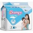 Champs Soft &amp; Dry Pant Style Baby Diapers - Medium Size, 74 Pcs | 7-12 Kg | High Absorb Core Upto 12 Hrs Leakage Protection | Breathable, Soft and Dry | Anti-Rash and Anti-Bacterial Pants for Babies