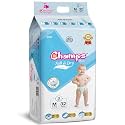 Champs Soft &amp; Dry Pant Style Baby Diapers - Size M (32 Pants) | 7-12 Kg | Super Absorbent Core, 12-Hour Leak Protection | Soft, Breathable, Rash-Free Baby Diapers