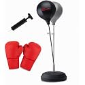 Champs MMA Freestanding Reflex Bag with Stand | Adjustable Height Punching Bag Dummy with Gloves | Home Boxing Training for Agility and Hand-Eye Coordination