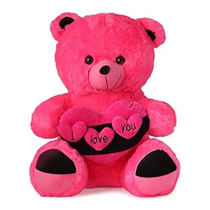 bunny soft toy 25cm pink heart
