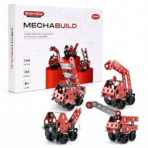 chanak 134 pcs construction vehicle building kit for kids stem educational toy building and construction set with tools mechanical toy set for kid model building kit assembly toys for 8 kids