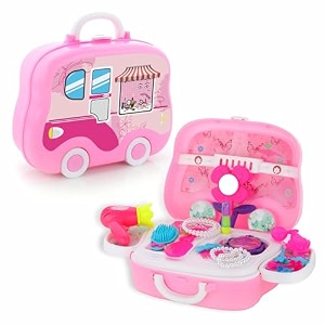 chanak beauty set suitcase on wheel is the ultimate beauty set on wheels for girls makeup kit beauty is easy to clean and maintain portable beauty set with 23 pieces for 3 years bis approved