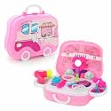 Chanak Beauty Set Suitcase On Wheel is The Ultimate Beauty Set On Wheels for Girls, Makeup Kit Beauty is Easy to Clean and Maintain, Portable Beauty Set with 23 Pieces for 3 Years BIS Approved.