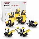 Chanak Mecharacer STEM Construction Vehicle Building Kit for Kids, 38 Pcs Engineering Toy Set with Tools, Build 5 Realistic Construction Vehicles, Educational STEM Learning Toy for Boys Ages 3+