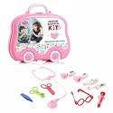 Chanak Premium Doctor Set Suitcase for Kids, Doctor Set with LED Light Instruments, Pretend Play Set for Kids Above 3 Years, 10 Piece Doctor Kit for Boys &amp; Girls, BIS Approved. (Pink Suitcase)