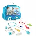 Chanak Premium Doctor Set Suitcase for Kids, Doctor Set with LED Light Instruments, Pretend Play Set for Kids Above 3 Years, 10 Piece Doctor Kit for Boys &amp; Girls, BIS Approved. (Blue Suitcase)