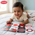 CHANAK Vision Bloom Red Black & White Flash Cards & Flip Book for Babies 6+ Months