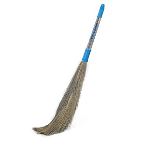 chand suraj stella natural grass broom stick for home cleaning with stainless steel handle pack of 1