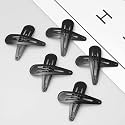 Tic Tac Hair Clips for Women (Matte Black) 5cm - Pack of 6(12 Pieces)