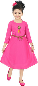 chandrika girls below knee casual dress