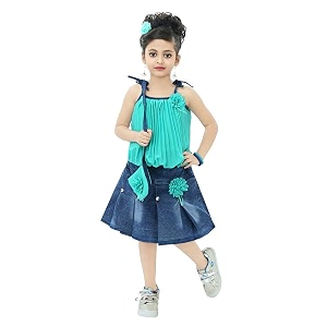 Chandrika Girls Casual Skirt and Top Set