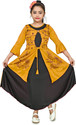 Chandrika Girls Maxi/Full Length Party Dress (Yellow, 3/4 Sleeve)