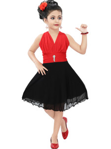 chandrika girls midiknee length casual dress