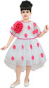 Chandrika Girls Midi/Knee Length Casual Dress (Pink, Sleeveless)