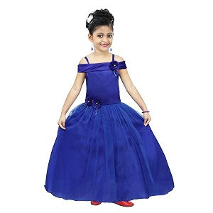Chandrika Kids Floral Applique Festive Gown Dress