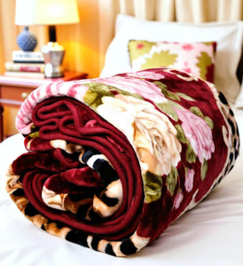 changers floral single mink blanket for  heavy winter