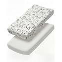 Changing Pad Cover - Pack of 2 Diaper Change Sheets - 32x16in, Zoo Sketch