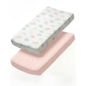 Changing Pad Cover - Pack of 2 Diaper Change Sheets - 32x16in, Happy Clouds