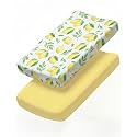Changing Pad Cover - Pack of 2 Diaper Change Table Sheets - 32x16in, Lemons