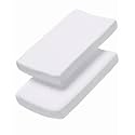 Changing Pad Cover - Pack of 2 Diaper Change Sheets - 32x16in, White Duo
