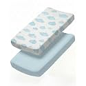Changing Pad Cover - Pack of 2 Diaper Change Table Sheets - 32x16in, Clouds