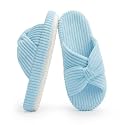 Chantomoo Slippers for Women Memory Foam House Bedroom Corduroy Bow Crossbands Slipper Shoes Comfy Trendy Gift Slippers