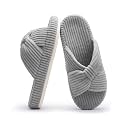 Chantomoo Slippers for Women Memory Foam House Bedroom Corduroy Bow Crossbands Slipper Shoes Comfy Trendy Gift Slippers
