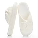 Chantomoo Slippers for Women Memory Foam House Bedroom Corduroy Bow Crossbands Slipper Shoes Comfy Trendy Gift Slippers
