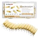 Chanzon #10 M5 Heat Shrink Fork Spade U-Type Connector Yellow 12-10AWG