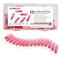Chanzon 100pcs #10 Heat Shrink Ring Terminal M5 UL Recognized 22-16AWG Red