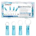 Chanzon 120pcs Heat Shrink Ring #10 M5 M6 M8 M10 16-14AWG Terminal Kit Blue